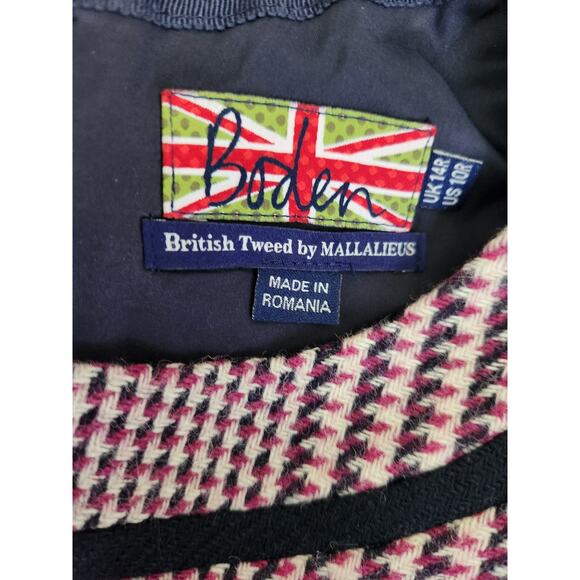 Boden Deborah Wool Jumper Dress British Tweed sz 10R Academic Preppy London - Picture 6 of 10
